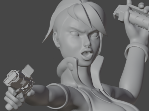 Cyberpunk Female Rebel Yelena 3D printmodel