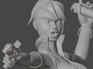 Cyberpunk Female Rebel Yelena 3D Print Model