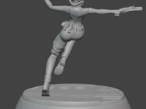 Cyberpunk Female Rebel Yelena 3D Print Model