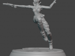 Cyberpunk Female Rebel Yelena 3D printmodel