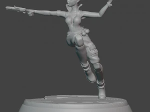 Cyberpunk Female Rebel Yelena 3D Print Model