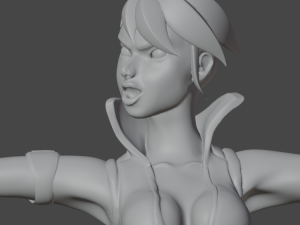 Cyberpunk Female Rebel Yelena 3D printmodel