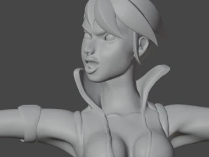 Cyberpunk Female Rebel Yelena 3D Print Model
