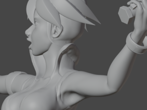 Cyberpunk Female Rebel Yelena 3D printmodel