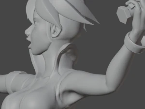 Cyberpunk Female Rebel Yelena 3D Print Model