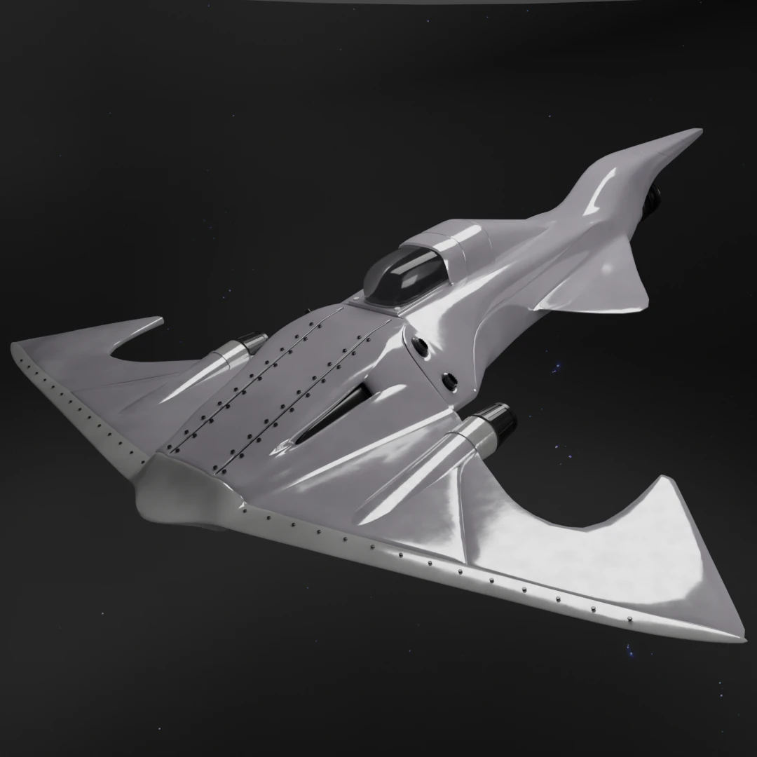 High - speed aircraft 3D Model .c4d .max .obj .3ds .fbx .stl .blend 