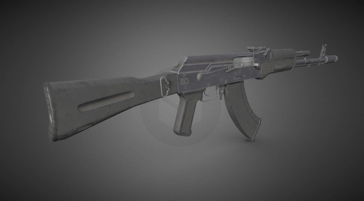 AK-103 Game Ready Assault Rifle 3D Model .c4d .max .obj .3ds .fbx .stl .blend 