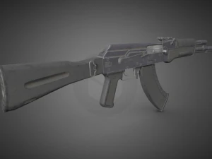 AK-103 Oyuna Hazır Saldırı T&uuml;feği 3D Model