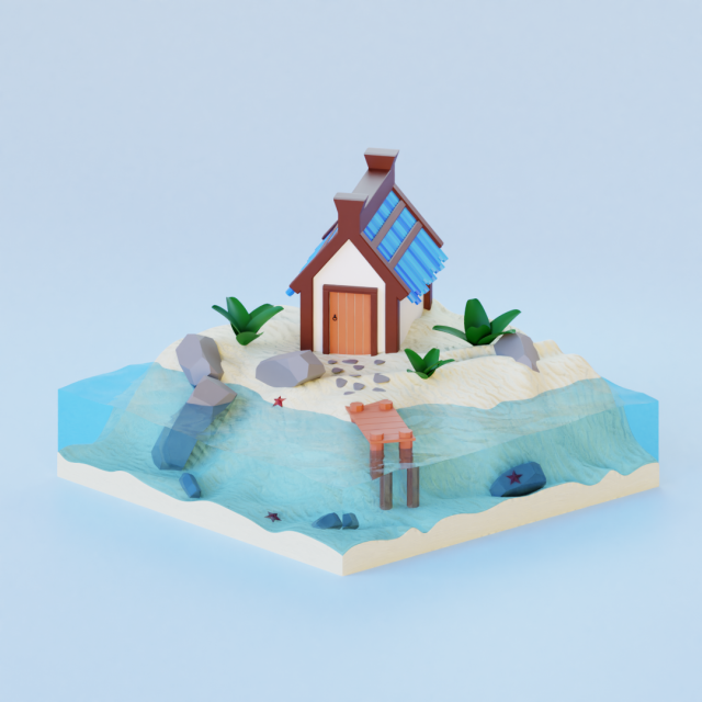 Island 3D Model .c4d .max .obj .3ds .fbx .stl .blend 