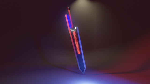 Sci-fi sword Modelo 3D .c4d .max .obj .3ds .fbx .stl .blend 