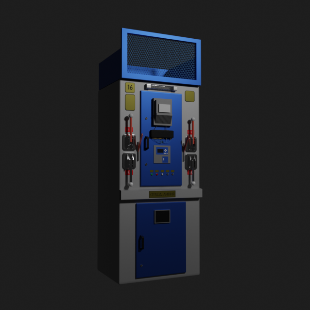 Electrical panel 3D Model .c4d .max .obj .3ds .fbx .stl .blend 