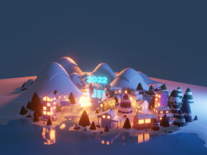 Winter Town 3Dモデル
