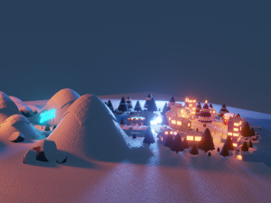 Winter Town Modello 3D