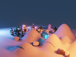 Winter Town Modello 3D