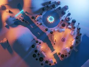 Winter Town Modello 3D