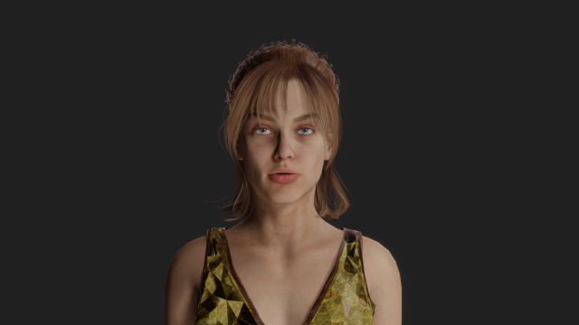 Highly detailed female character Modelo 3D .c4d .max .obj .3ds .fbx .stl .blend 