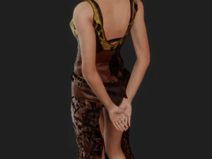 Highly detailed female character 3D Model