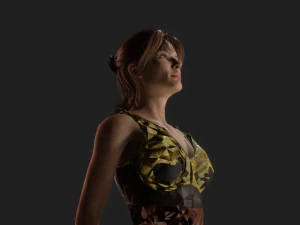 Highly detailed female character 3D Model