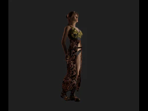 Highly detailed female character 3D Model
