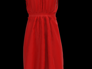 Red dress Model 3D
