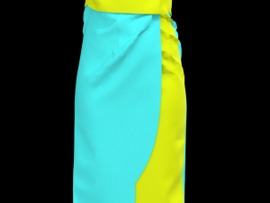 Long dress color Modelo 3D