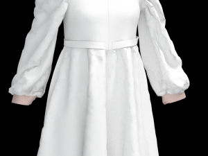 White dress 3D Model