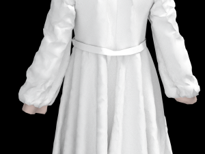 White dress 3D Модель