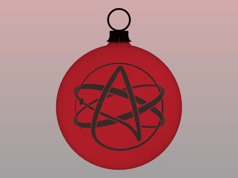 Christmas ball for the Atheists 3D Model .c4d .max .obj .3ds .fbx .stl .blend 