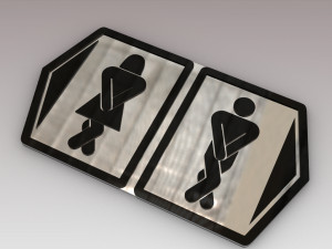 Picto toilet directions Modèle 3D