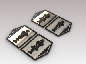 Picto toilet directions 3D-Modell