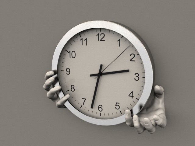 Clock wall hands 3D Модель .c4d .max .obj .3ds .fbx .stl .blend 