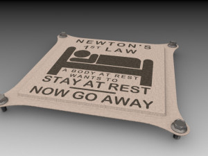 Newtons First Law Sign 3D 모델