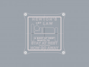 Newtons First Law Sign 3D 모델