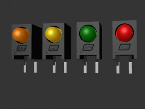 Montagem de PCB em &acirc;ngulo reto de LED Modelo 3D