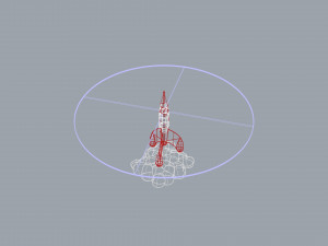 Tintin Moon Rocket Glass Table Top 3Dモデル