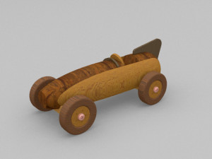 Boy racer wood toy Modèle 3D