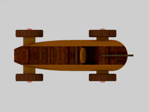 Boy racer wood toy 3D Model