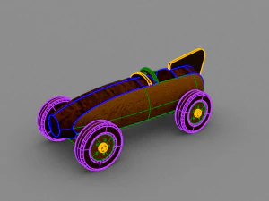 Boy racer wood toy 3D Model