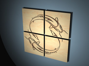 Koi Wall Accent 3D Model