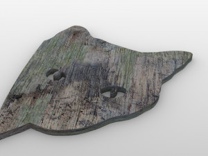 Silhouette cat head wall accent Modello 3D