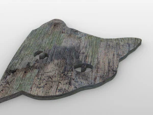 Silhouette cat head wall accent 3D Model