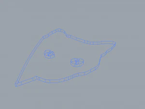 Silhouette cat head wall accent 3D Model