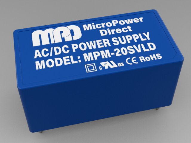 AC-DC power supply 3D Model .c4d .max .obj .3ds .fbx .stl .blend 