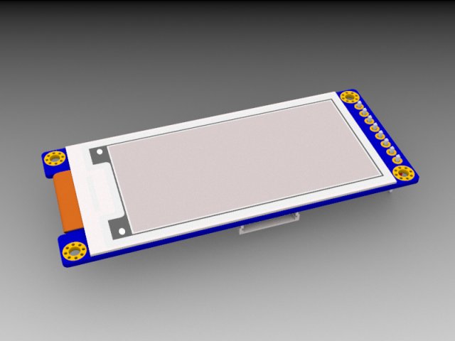 Tri-Color ePaper - eInk display 3D Model .c4d .max .obj .3ds .fbx .stl .blend