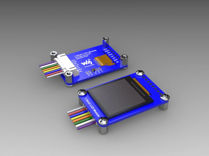 Waveshare 13inch LCD Module ST7789 controller 240x240 pixel CCSS 3D Model .c4d .max .obj .3ds .fbx .stl .blend 