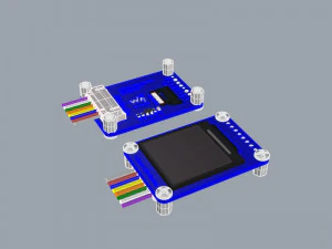 Waveshare 13inch LCD Module ST7789 controller 240x240 pixel CCSS 3D Model