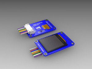 Waveshare 13inch LCD Module ST7789 controller 240x240 pixel CCxx 3D Model