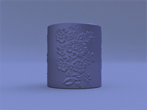 Roses Embossed Coffee Mug 3Dモデル