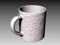 Coffee mug with roses 3D Print Models