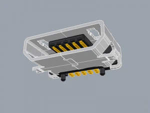 Konektor USB Mikro B Model 3D